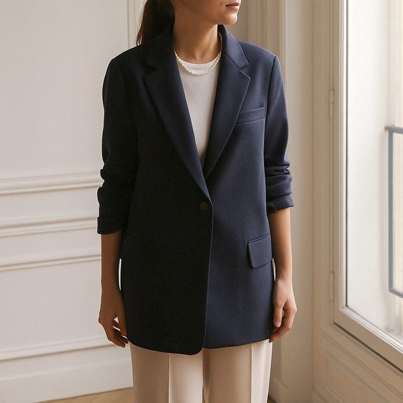 Orvis Jackets & Blazers - Orvis Women's Navy Blazer Jacket Size‎ 6 Classic Tailored Coat Navy Blue
